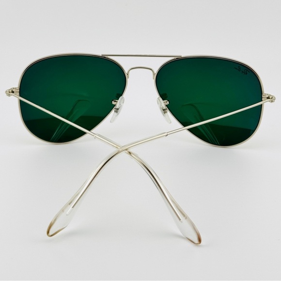 Ray-Ban Sunglasses Aviator Flash Lenses RB3035 Silver Frame Yellow/pink Lenses - Picture 7 of 12